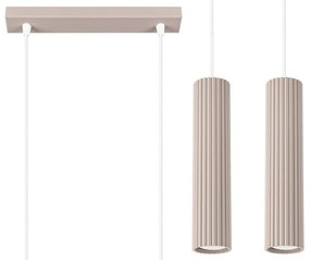 Lampadario grigio tortora in metallo Gleam – Sollux