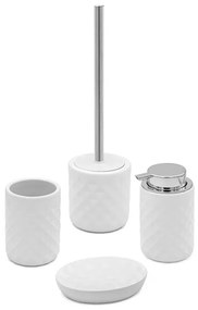 Set completo accessori bagno bianco in ceramica Cristal