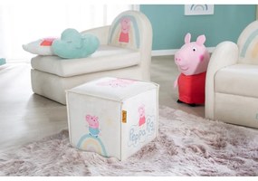 Pouf per bambini in velluto bianco Peppa Pig - Roba