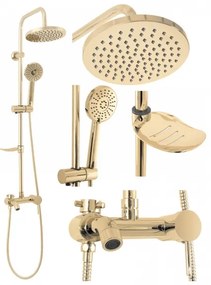 REA-P7006 - Set doccia con miscelatore LUIS oro