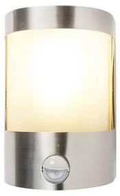 Lampada da parete per esterni moderna in acciaio inossidabile con sensore di movimento IP44 - Mira