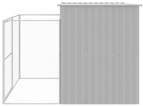 Casetta cani corsa grigio chiaro 214x253x181 cm acciaio zincato