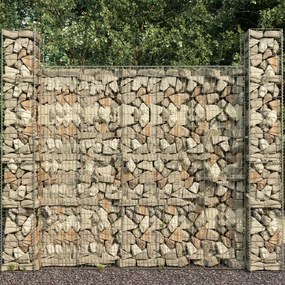 Gabbioni 3 Pz İn Acciaio Zincato 25x25x197 Cm /