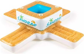 Materassino Gonfiabile con Borsa Frigo Incorporata Bestway SandBar 242x242x67 cm con 4 Posti e 4 Portabicchieri