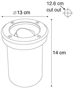 Set di 6 faretti da terra orientabili neri IP65 - Delux