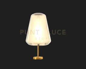 Lumetto ottone sat. vetro gamma ambra 1176os-p gamma-am