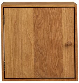 Mensola di colore naturale in rovere massiccio con ripiani multipli 18 cm Townsville – House Nordic