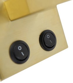 Applique Art Déco oro con paralume nero - Brescia