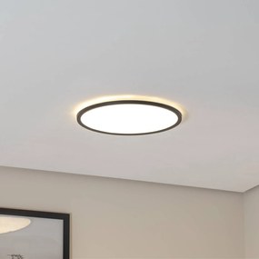 Pannello LED Aqua, Ø 40 cm, nero, metallo/plastica, CCT dimmerabile Aqua TK Lighting,, Nero, Bagno, Metallo, Moderno, Pannello LED