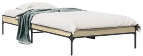 Giroletto Rovere Sonoma 90x190cm İn Legno Multistrato E Metallo /