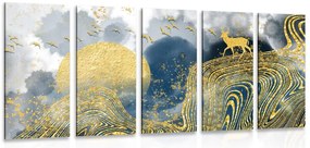 Quadri 5 pezzi – Paesaggio miracoloso