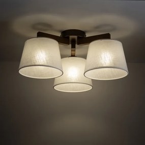 Brilagi - Lampadario a plafone LATTE 3xE27/15W/230V pino/beige