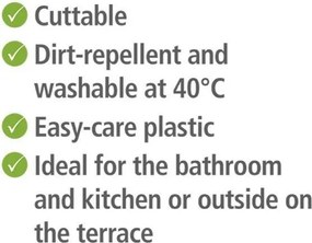 Tappetino da bagno in plastica grigio 65x200 cm Sassi - Wenko