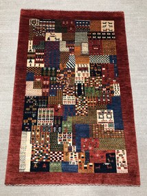 Loribaft Tappeto persiano 100x150 Verde (Iran) Annodato A Mano