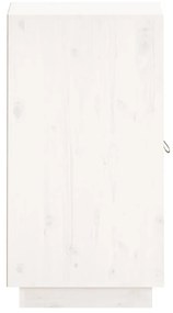Credenza bianca 34x40x75 cm in legno massello di pino