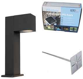 Lampada da esterno industriale da terra antracite 30 cm IP44 - Baleno