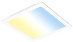 Plafoniera Moderna Piatto Metallo Bianco Led Integrato 18W Da 3000 A 6400K