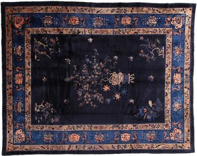 Peking Tappeto 350x280 Blu (Cina) Annodato A Mano