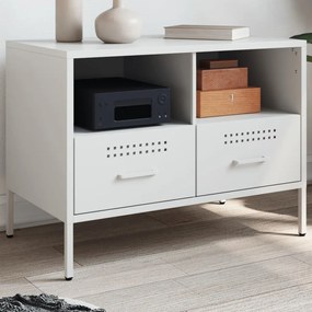 Mobile Tv Bianco 68x39x50,5 Cm İn Acciaio /