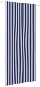 Paravento Per Balcone Blu E Bianco 120x240 Cm İn Tessuto Oxford /
