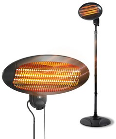 Stufa da Esterno Ignis 2000W Regolabile in Altezza e 3 Livelli di Riscaldamento