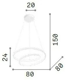 Ideallux oz sp d80 on-off ottone