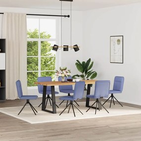 Sedie Da Pranzo 6 Pz Blu Jeans İn Tessuto /