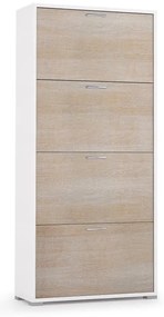 Scarpiera doppia profondità L 67 x H 147 x P 28 cm 24 paia, beige