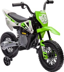 Moto Elettrica per Bambini con Rotelle e Indicatore di Carica Verde...