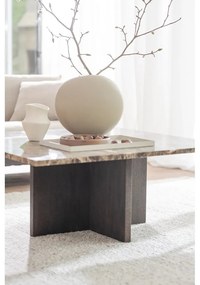 Tavolino in marmo marrone 90x90 cm Brooksville - Rowico