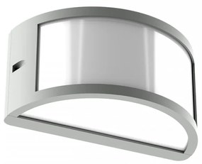 Applique Moon Design E27 Curva per Esterni IP65 - Grigia Base E27