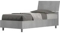 Letto Singolo 80x200 cm testata inclinata Demas - Contenitore,Grigio