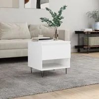 Tavolino da Salotto Bianco 50x46x50 cm in Legno Multistratocod mxl 102825