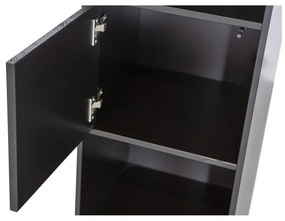 Libreria modulare in legno di pino nero 40x210 cm Finca - WOOOD