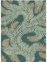 Josephine Munsey Tapete Bombes Fernery - Teal/ Orange Highli