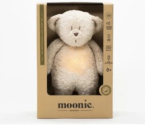 Moonie - Compagno di coccole con melodia e luce orsacchiotto 2.0 organic sabbia