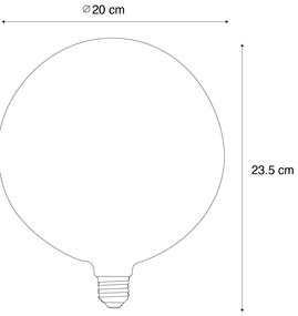 Lampadina LED E27 G200 Fumè 4W 250lm 1800K