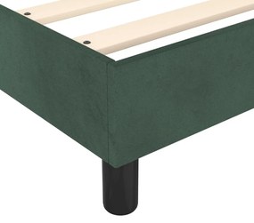 Giroletto a Molle Verde Scuro 90x190 cm in Velluto