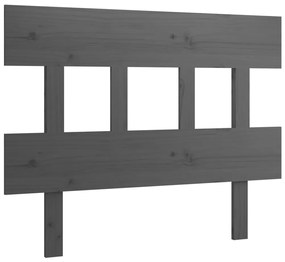 Testiera per letto grigia 78,5x3x81cm in legno massello di pino