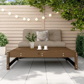 Poggiapiedi da giardino 120x80 cm legno massello di pino miele