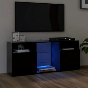 Mobile porta tv con luci led nero 120x30x50 cm