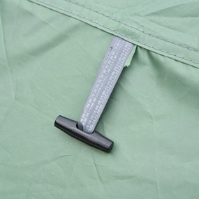 Tenda da Campeggio Pop Up 4-5 Persone 263,5x220x123 cm con Porte e Finestre Verde e Grigio...