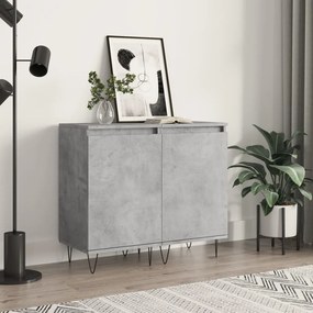 Credenze 2 Pz Grigio Cemento 40x35x70 Cm İn Legno Multistrato /