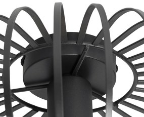 Lampada da soffitto intelligente nera 39 cm con Wi-Fi G95 - Johanna