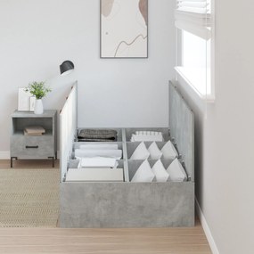 Struttura letto  grigio cemento cemento singolo durevole
