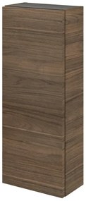 Pensile bagno Neo noce in vetro SENSEA, 1 anta apertura da destra P 17 x L 30 x H 75 cm