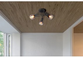 Globo 54312-3D - Lampadario a plafone SATELLA 3xE14/25W/230V nero