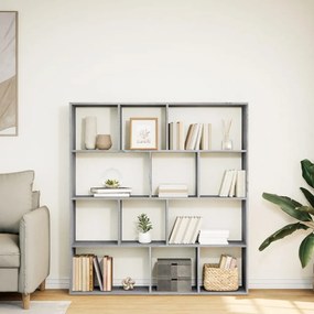 Libreria grigio sonoma 132x29x141,5 cm in legno multistrato