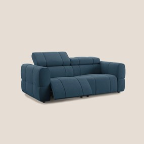 Giotto Divano modulare con opzione relax elettrico in microfibra effetto velluto impermeabile T09