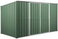 Casetta giardino lamiera Box in Acciaio Zincato 345x186cm x h1.92m - 98KG - 6.42mq - VERDE